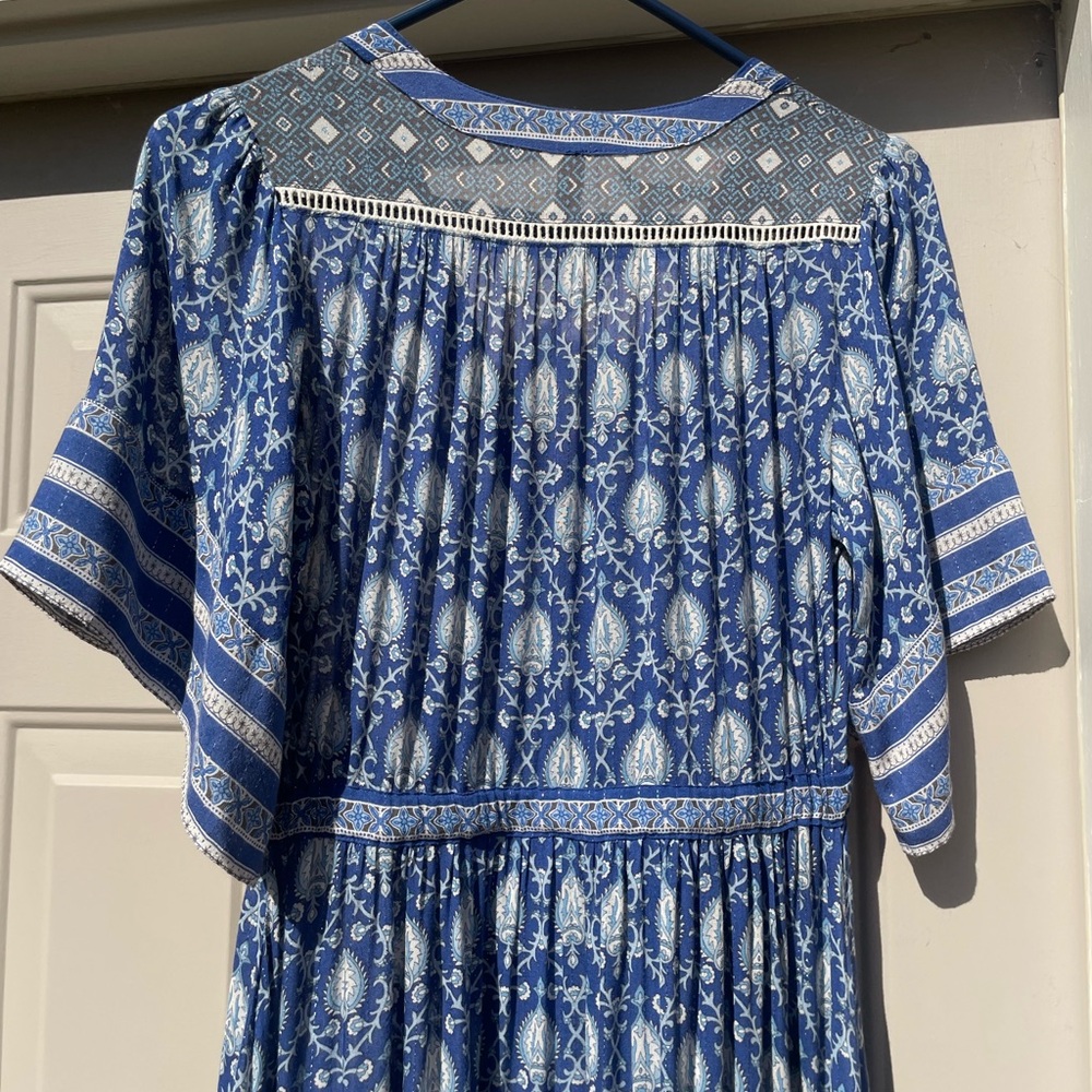 Rare Spell and the Gypsy Oracle Gown Maxi Duster Dress Indigo - Picture 9 of 16